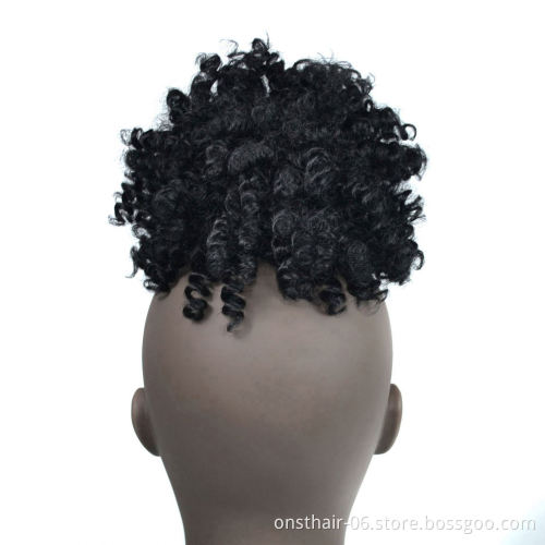 High Puff Ponytail Synthetic Hair Extensions African American Hair Ponytail Drawstring Kinky Curly Fluffy Crochet Braid Hair OPP